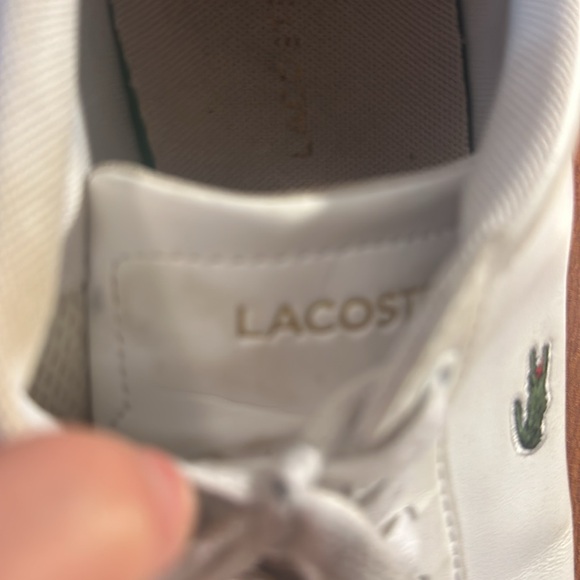 Lacoste White Sneakers Lace Up Size 8.5 EU 40 - Picture 10 of 10